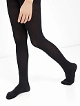 Гладкие однотонные детские колготки черного цвета