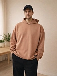 Худи мужское в светло-красном оттенке