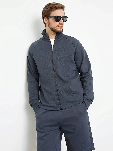 картинка Мужской жакет на молнии из интерлока от магазина мужской одежды Mark Formelle