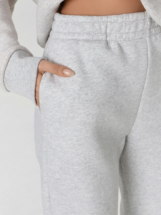 Теплые брюки женские серые - 6