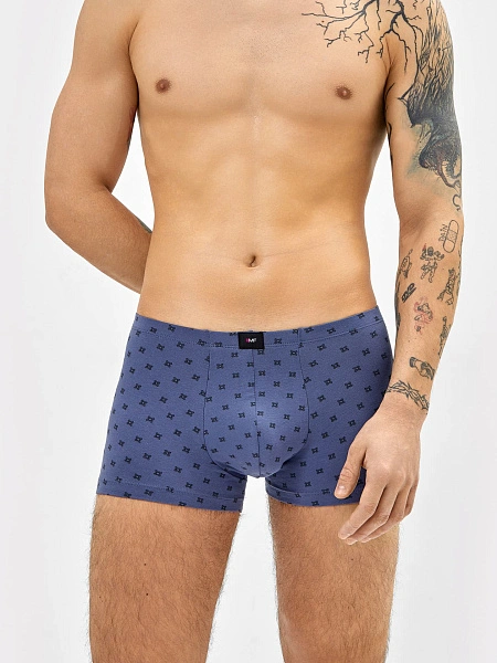 картинка Мужские трусы-боксеры в сером цвете с принтом от магазина мужской одежды Mark Formelle