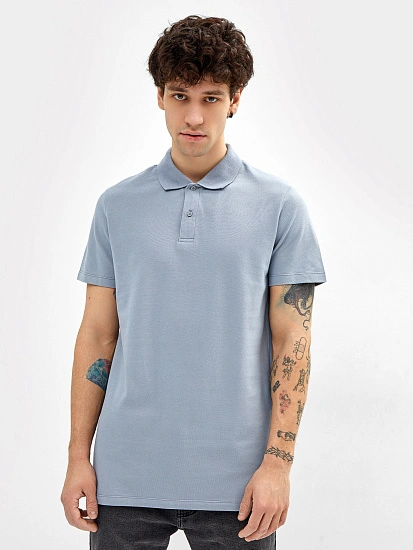 картинка Джемпер-поло хлопковый в сером цвете от магазина мужской одежды Mark Formelle