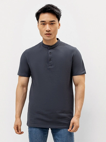 картинка Джемпер-поло хлопковый в сером цвете от магазина мужской одежды Mark Formelle