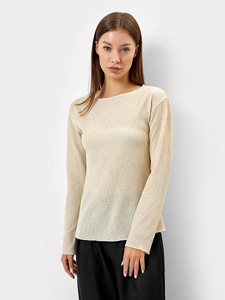 картинка Джемпер женский облегающего силуэта в бежевом цвете от магазина стильной одежды Mark Formelle