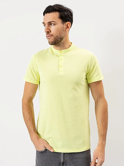 картинка Джемпер-поло хлопковый в лимонно-желтом цвете от магазина мужской одежды Mark Formelle