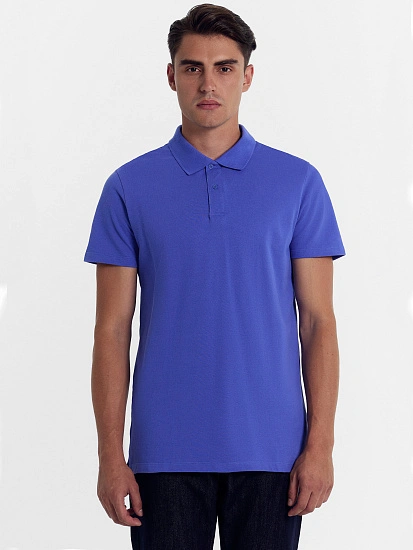 картинка Джемпер-поло хлопковый в голубом оттенке от магазина мужской одежды Mark Formelle