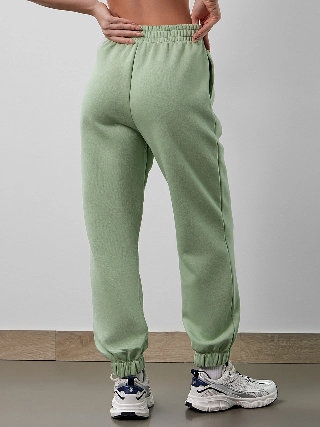 Брюки женские в туманно-зеленом оттенке - 5