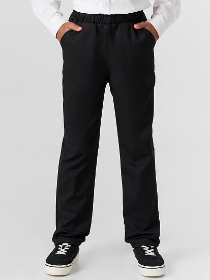 картинка Школьные брюки для девочек в черном цвете  от известного бренда одежды для девочек Mark Formelle