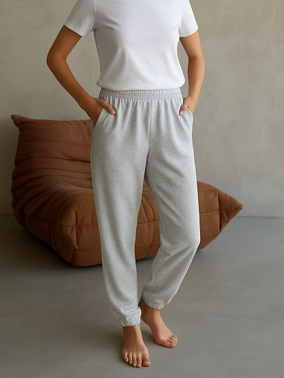 картинка Брюки женские домашние серые от магазина стильной одежды Mark Formelle