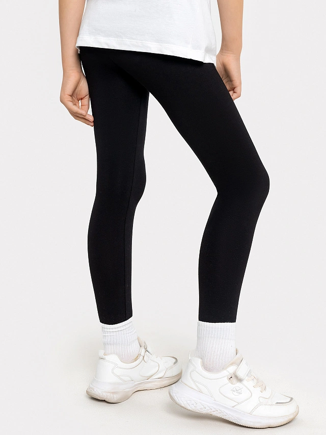 Легинсы для девочек мультипак (2 шт.) в черном цвете - 3
