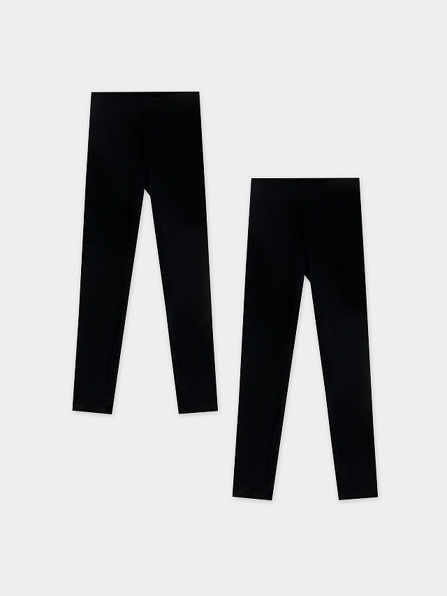 Легинсы для девочек мультипак (2 шт.) в черном цвете - 6