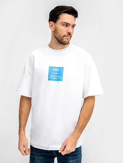 картинка Футболка мужская белая с печатью от магазина мужской одежды Mark Formelle
