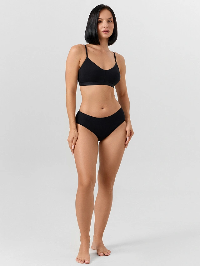 Трусы женские шорты черные - 7