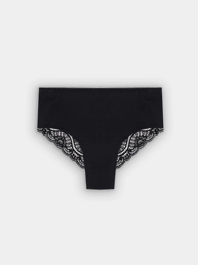 Трусы женские шорты черные - 9