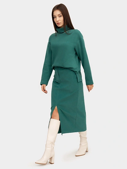 картинка Джемпер женский пыльно-изумрудный от магазина стильной одежды Mark Formelle