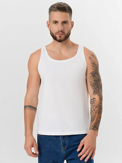 картинка Майка мужская в белом цвете  от магазина мужской одежды Mark Formelle