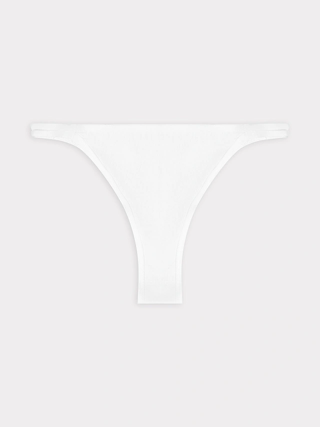 Трусы женские бразилиана белые - 9