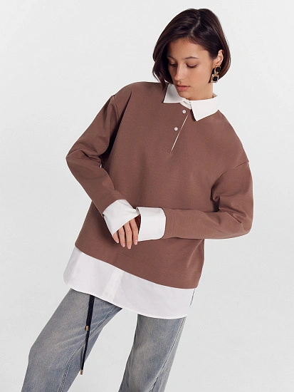 картинка Джемпер женский в таупово-бежевом цвете  от магазина стильной одежды Mark Formelle