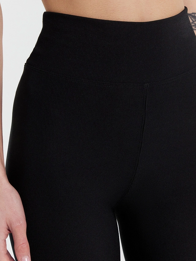 Легинсы спортивные женские черные - 5