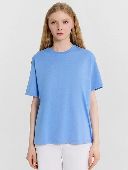картинка Футболка женская в синем цвете от магазина стильной одежды Mark Formelle