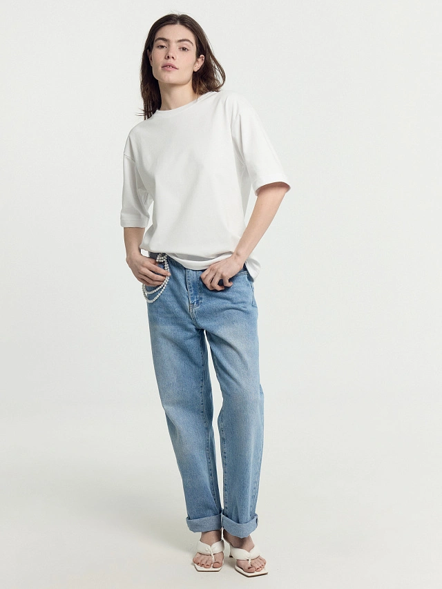 Футболка женская в белом цвете - 3