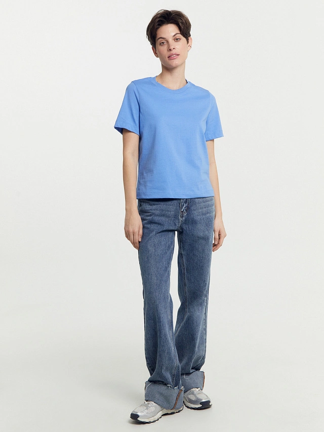 Футболка женская в синем цвете - 3