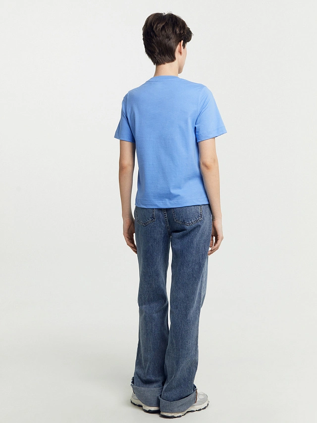 Футболка женская в синем цвете - 4