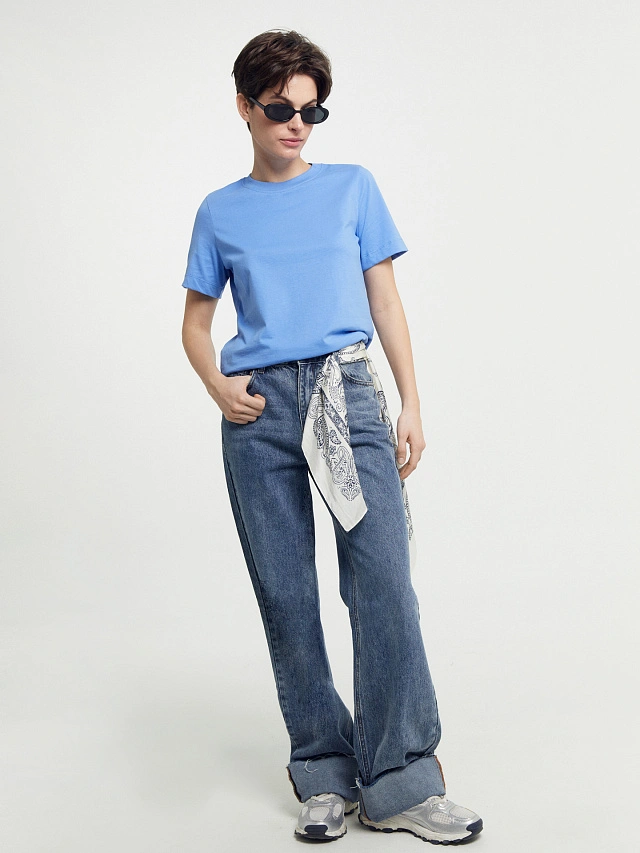 Футболка женская в синем цвете - 7