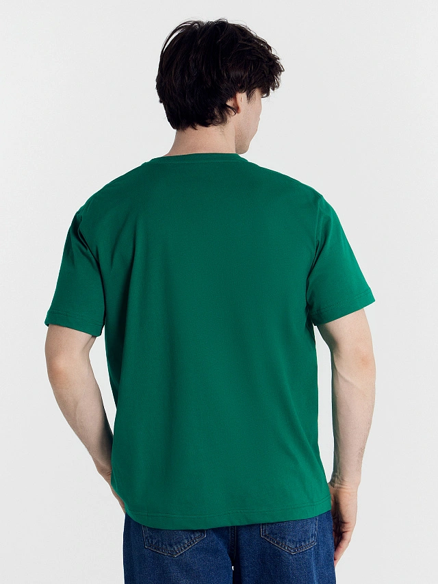Футболка мужская в изумрудно-зеленом цвете - 2