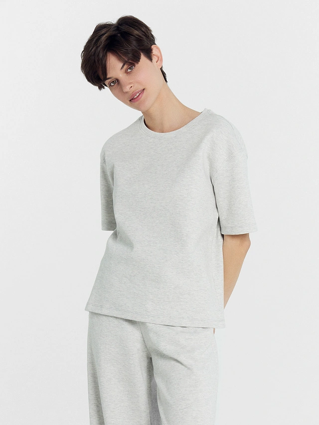 Комплект женский (джемпер, брюки) в сером цвете - 3