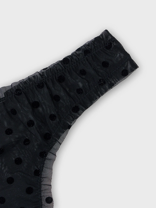 Трусы бразилиана женские черные из сетки - 10