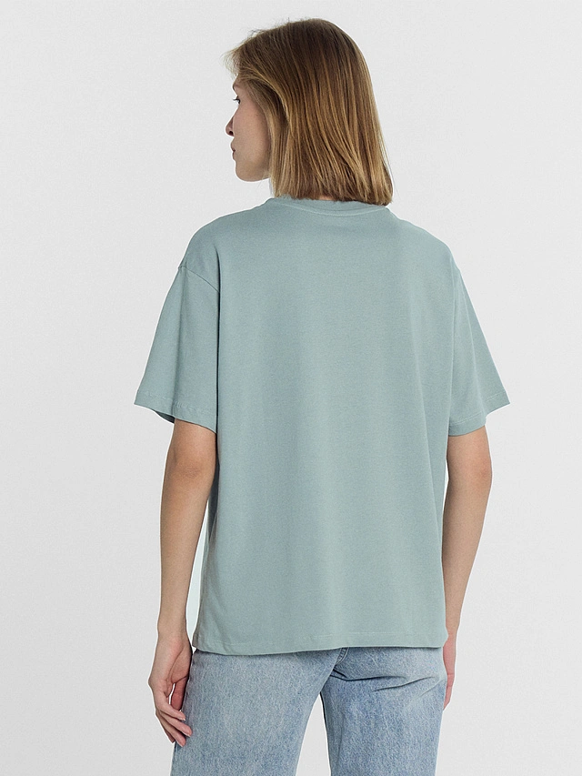 Футболка женская бирюзово-голубая - 2