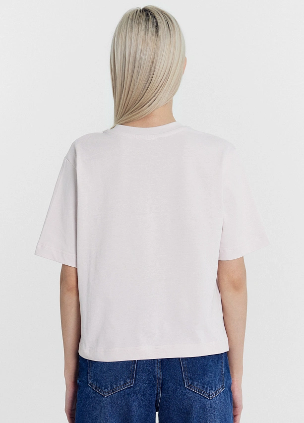 Футболка женская в розовом оттенке - 2