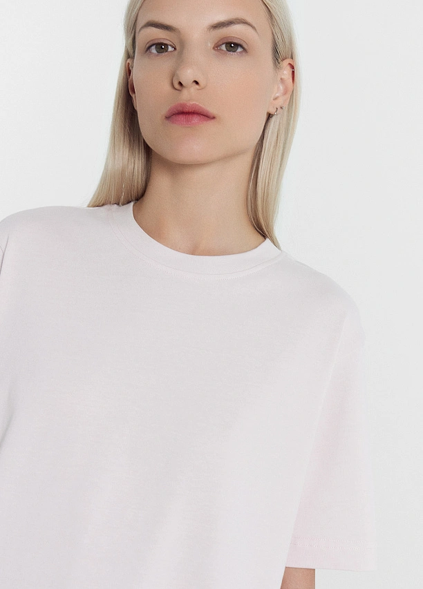 Футболка женская в розовом оттенке - 4