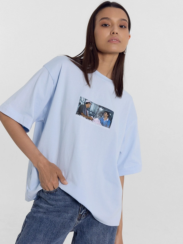 Футболка женская голубая Mark Formelle x Мосфильм - 6