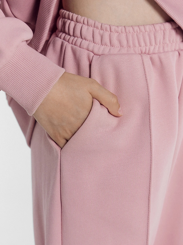 Брюки для девочек в зефирно-розовом цвете - 7