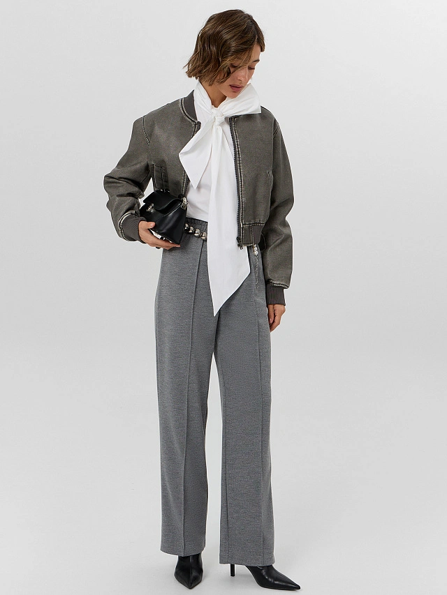 Брюки женские в сером цвете - 6