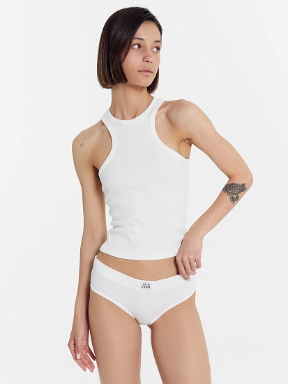 картинка Трусы женские слипы в белом цвете  от магазина стильной одежды Mark Formelle