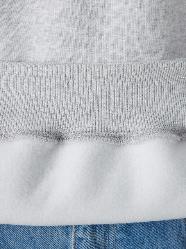 Теплое худи женское серое с начесом - 8