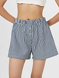 Шорты женские в синюю клетку виши