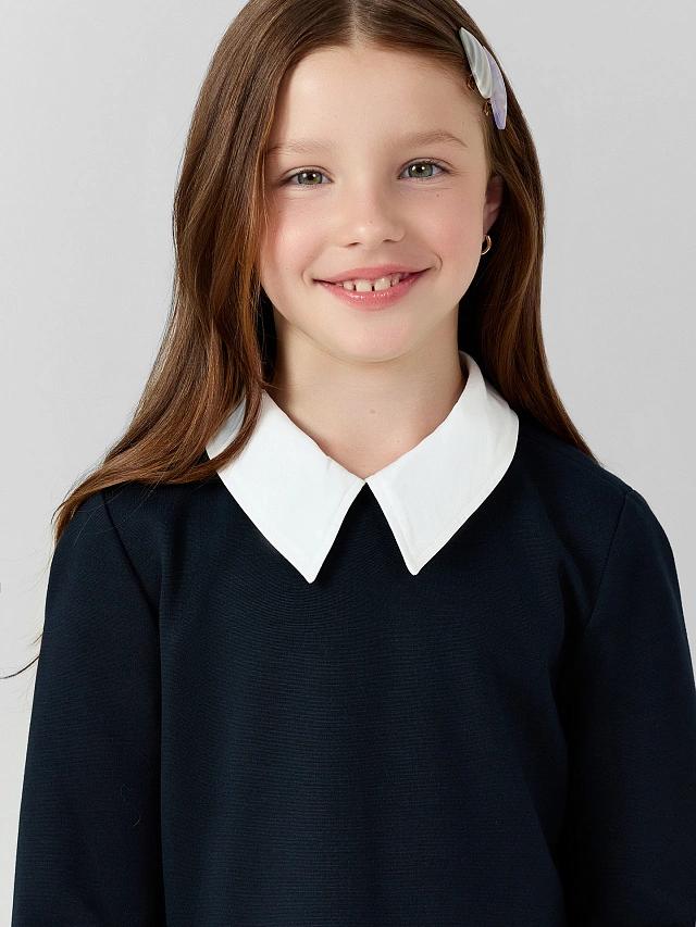 Платье для девочек в синем цвете - 3