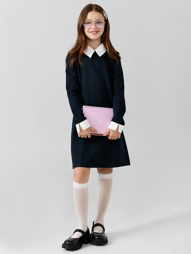 Платье для девочек в синем цвете - 5