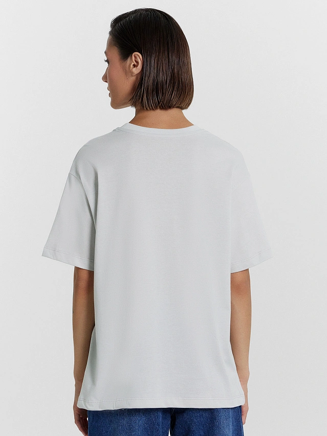 Футболка женская в сером цвете - 2