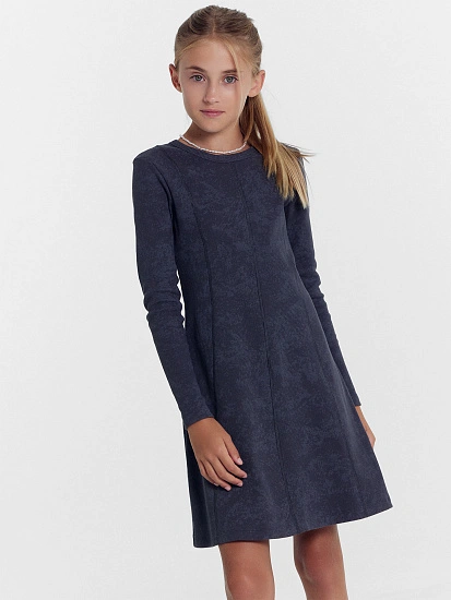 картинка Платье для девочек серое с дизайнерским принтом  от известного бренда одежды для девочек Mark Formelle