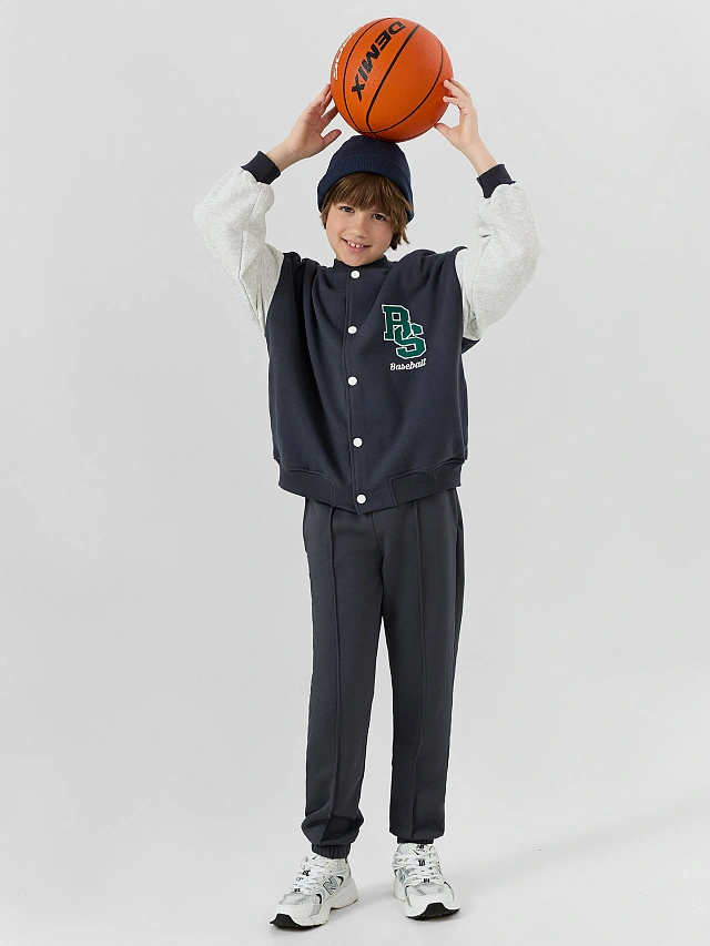 Толстовка для мальчиков в сером цвете - 13