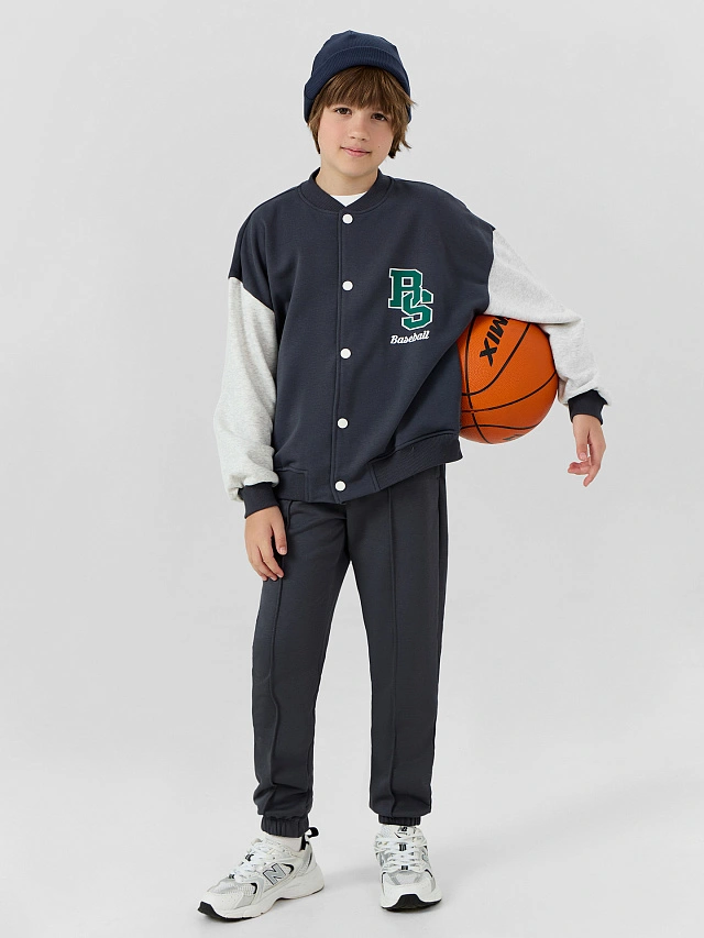 Толстовка для мальчиков в сером цвете - 14