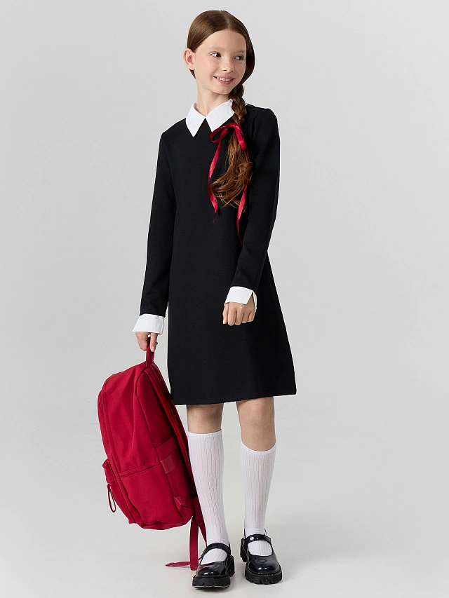 Платье для девочек в черном цвете - 8