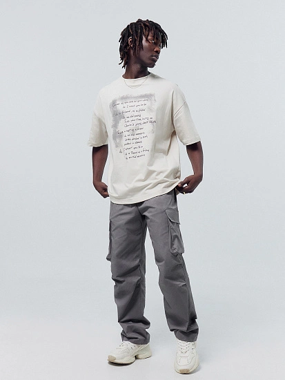 картинка Брюки мужские карго в сером цвете  от магазина мужской одежды Mark Formelle