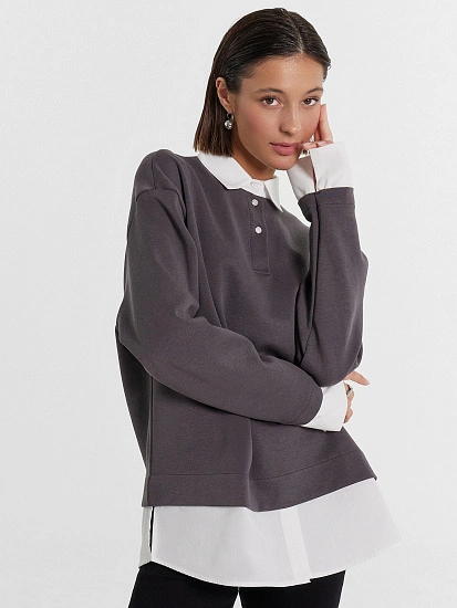 картинка Джемпер женский в сером цвете  от магазина стильной одежды Mark Formelle