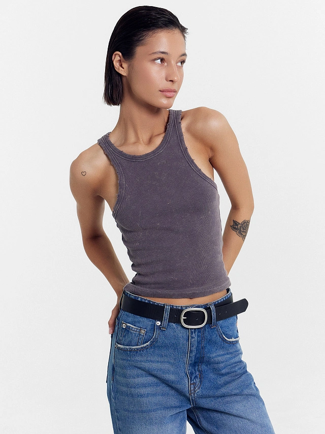 Топ женский в сером цвете - 5